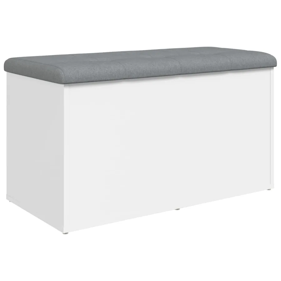 Banc de rangement Blanc 82x42x45 cm Bois d'ingénierie - 6