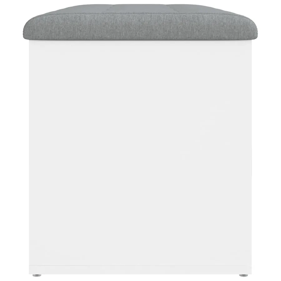 Banc de rangement Blanc 82x42x45 cm Bois d'ingénierie - 7