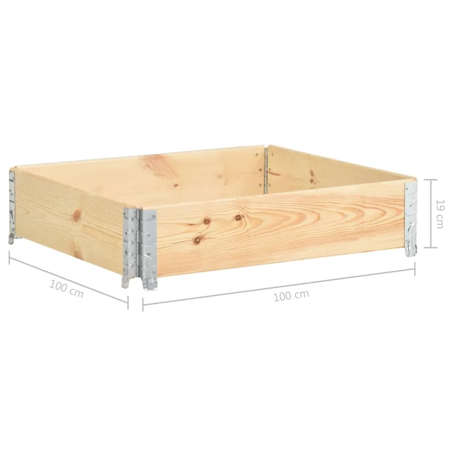 Jardinière surélevée 100x100 cm Bois de pin solide - 7
