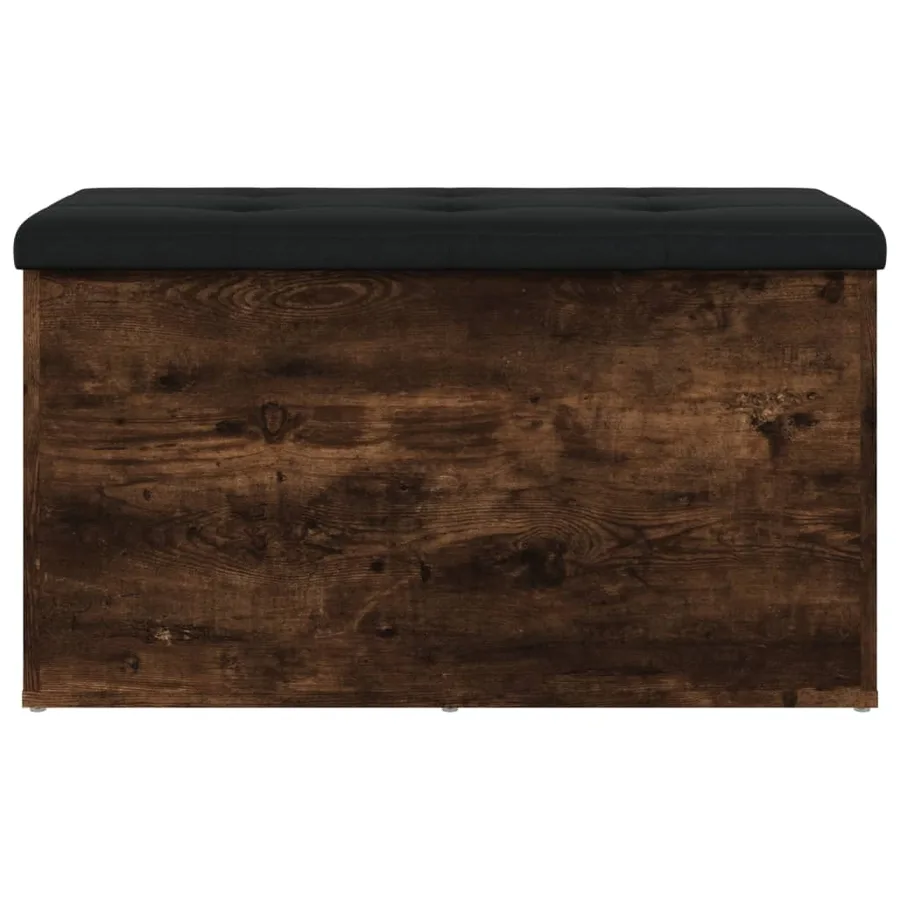 Banc de rangement chêne fumé 82x42x45 cm Bois d'ingénierie - 5