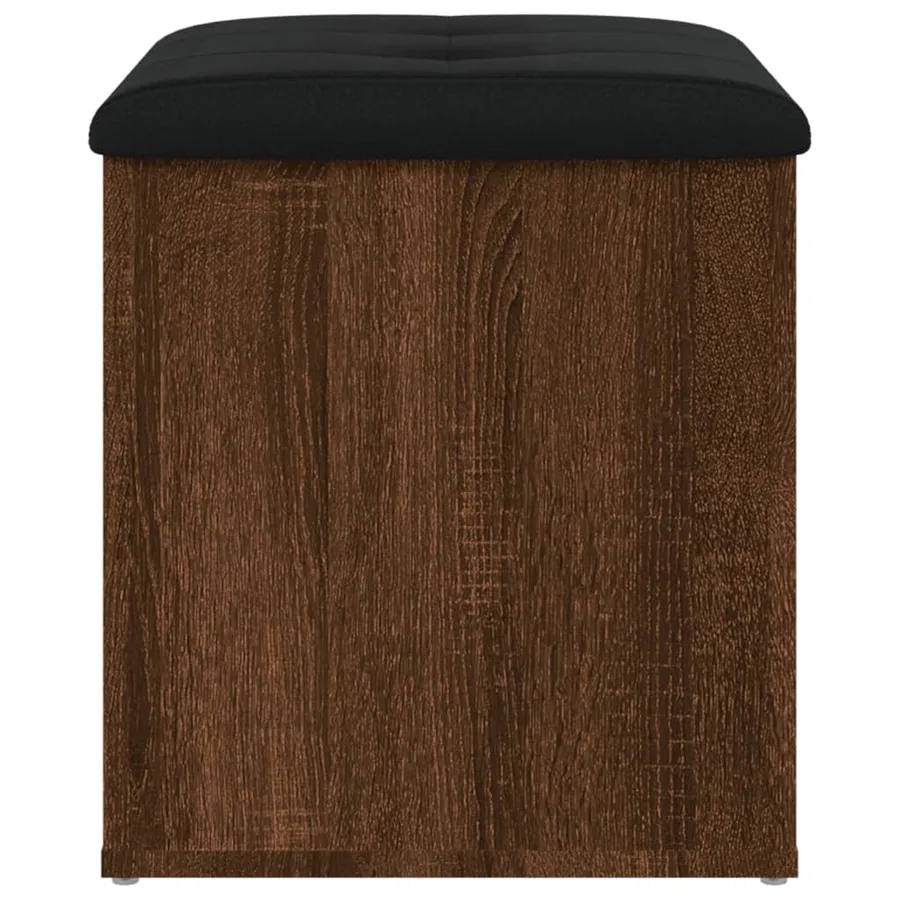 Banc de rangement chêne marron 42x42x45 cm bois d'ingénierie - 5