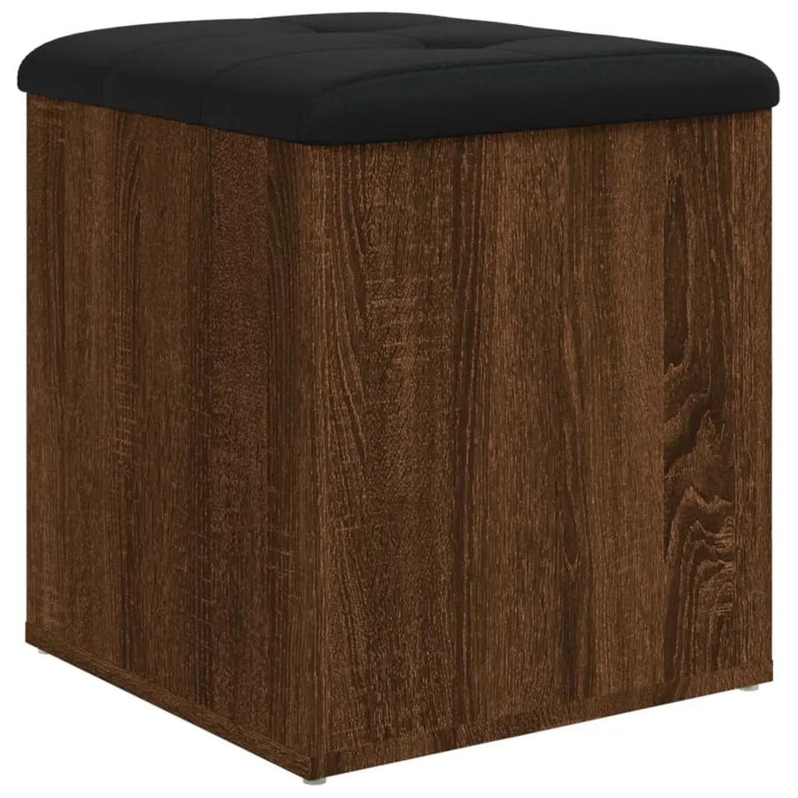 Banc de rangement chêne marron 42x42x45 cm bois d'ingénierie - 6