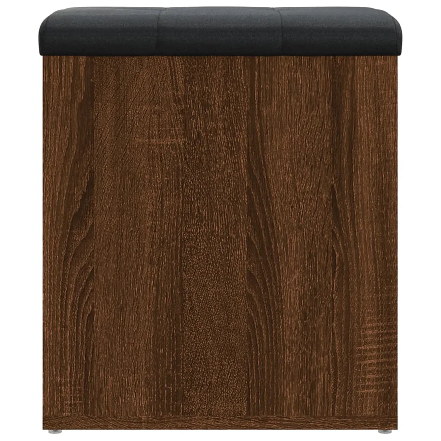 Banc de rangement chêne marron 42x42x45 cm bois d'ingénierie - 7