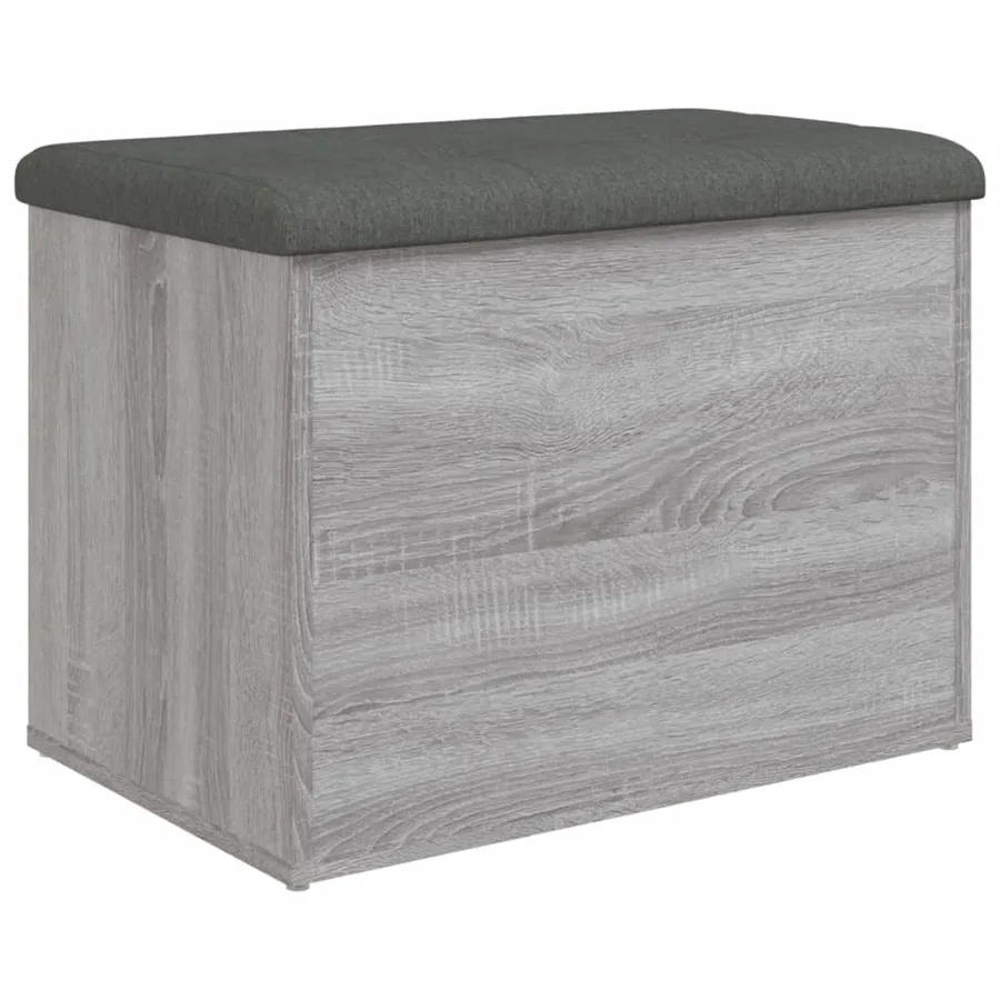 Banc de rangement sonoma gris 62x42x45 cm bois d'ingénierie - 2