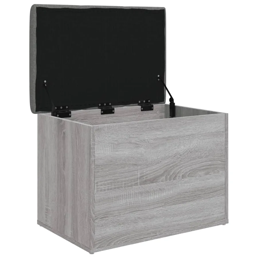 Banc de rangement sonoma gris 62x42x45 cm bois d'ingénierie - 4
