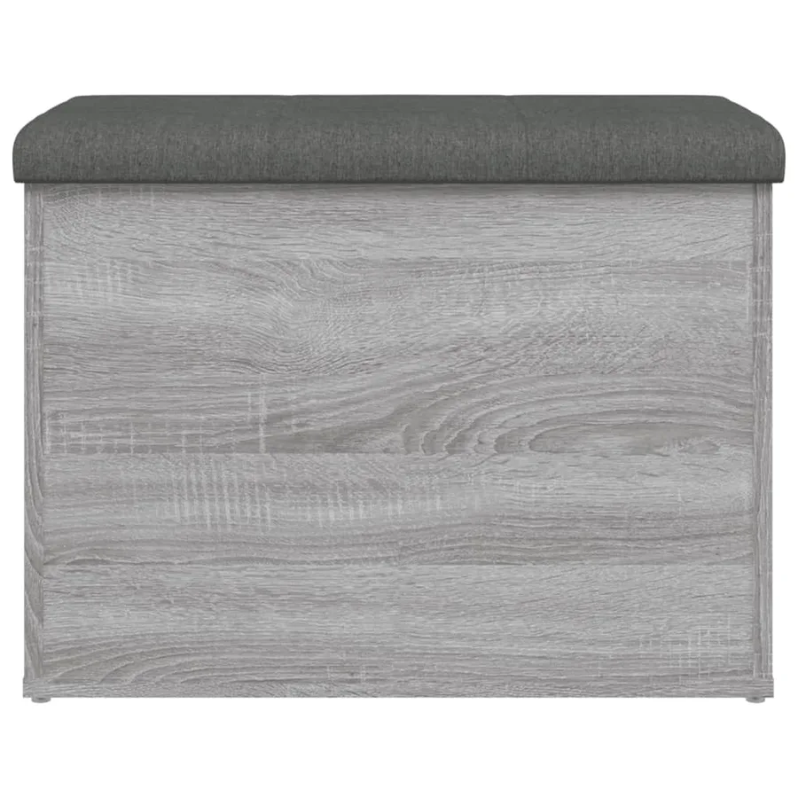 Banc de rangement sonoma gris 62x42x45 cm bois d'ingénierie - 5