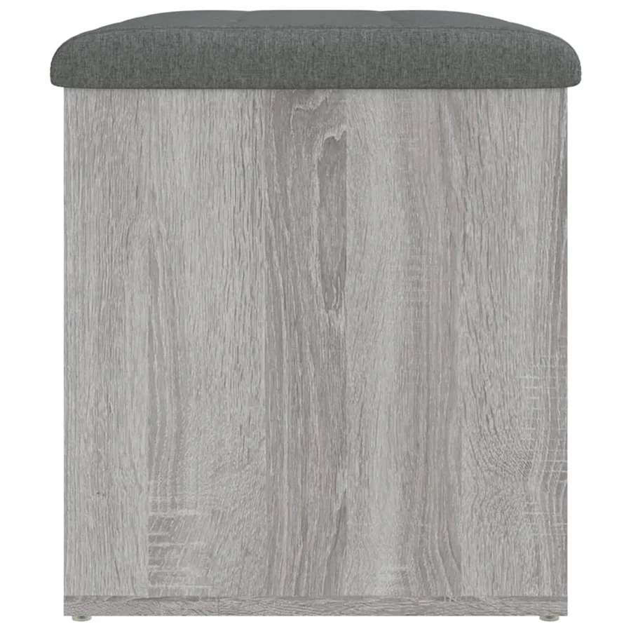 Banc de rangement sonoma gris 62x42x45 cm bois d'ingénierie - 7