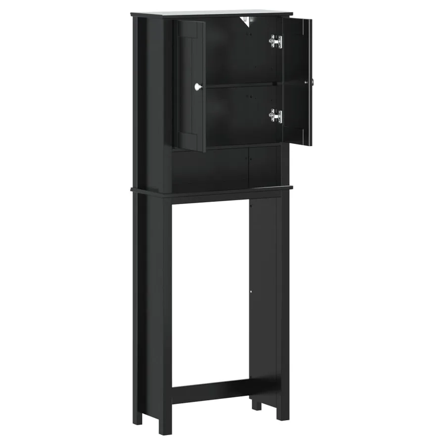 Rangement au-dessus de la cuvette BERG noir bois massif - 4
