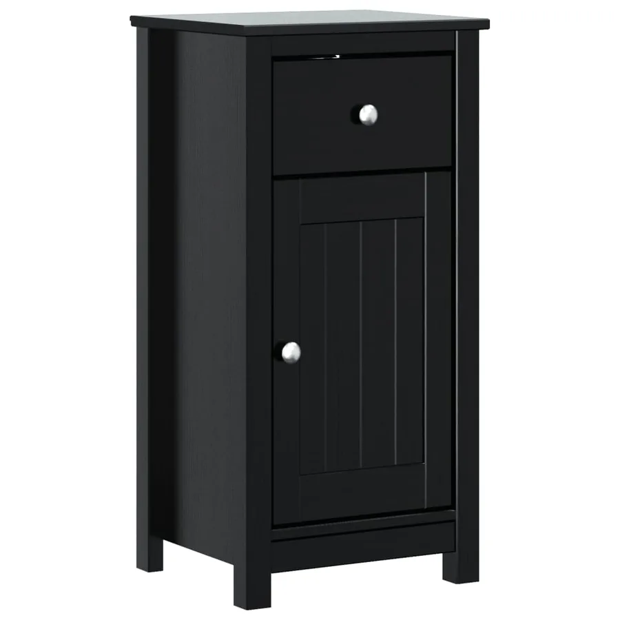 Armoire de salle de bain BERG noir 40x34x80 cm pin massif - 2