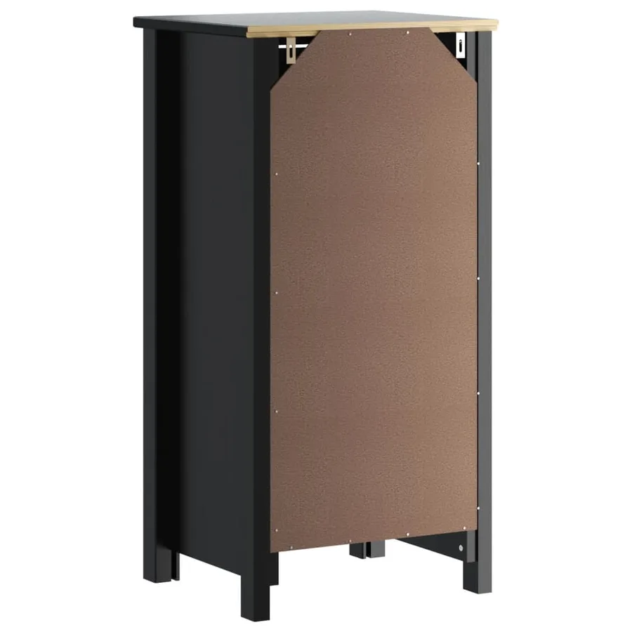 Armoire de salle de bain BERG noir 40x34x80 cm pin massif - 6