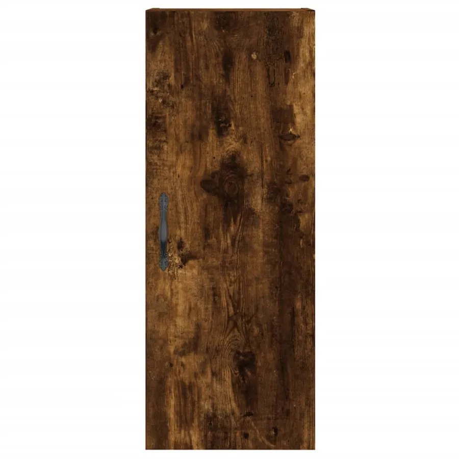 Buffet haut Chêne fumé 34,5x34x180 cm Bois d'ingénierie - 8