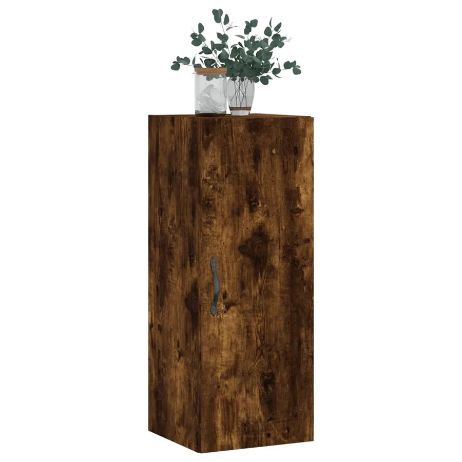 Armoire murale chêne fumé 34,5x34x90 cm bois d'ingénierie - 3