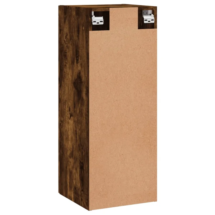 Armoire murale chêne fumé 34,5x34x90 cm bois d'ingénierie - 8