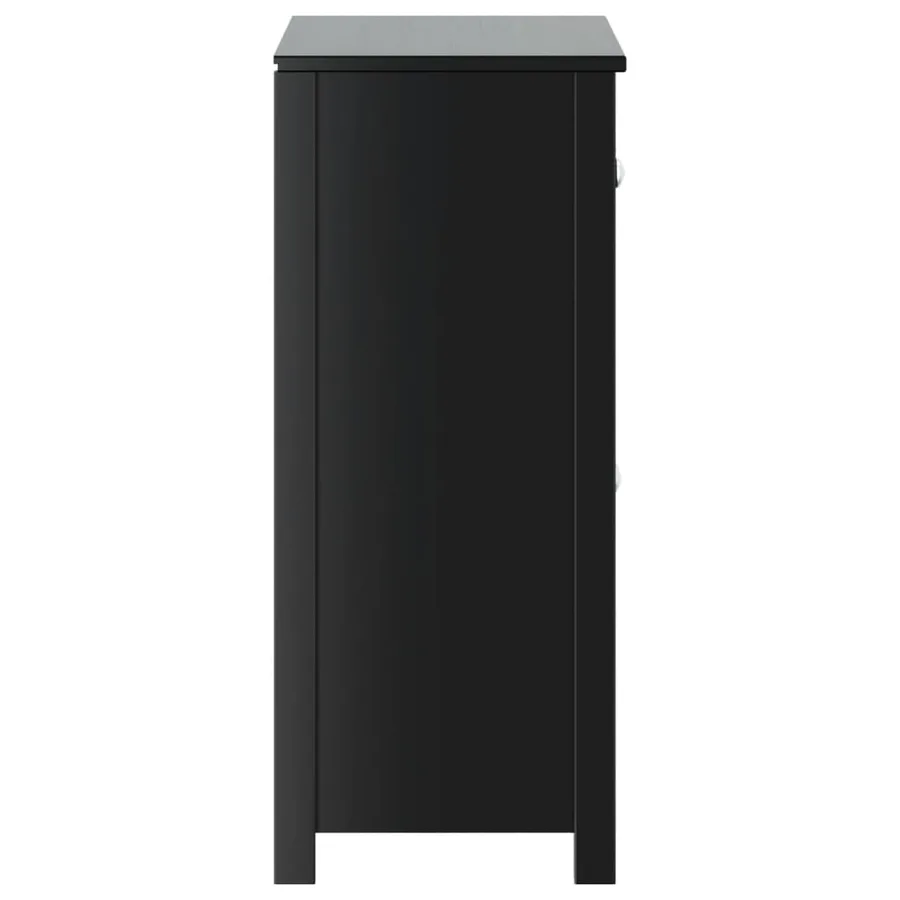 Armoire de salle de bain BERG noir 69,5x34x80 cm pin massif - 5