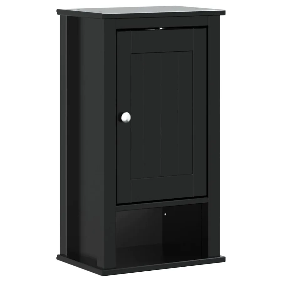 Meubles de salle de bain 3 pcs BERG noir bois de pin massif - 3