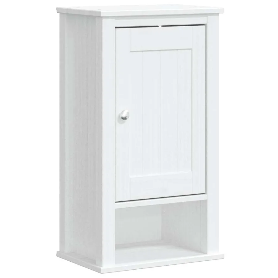 Armoire murale de salle de bain BERG blanc bois de pin massif - 2