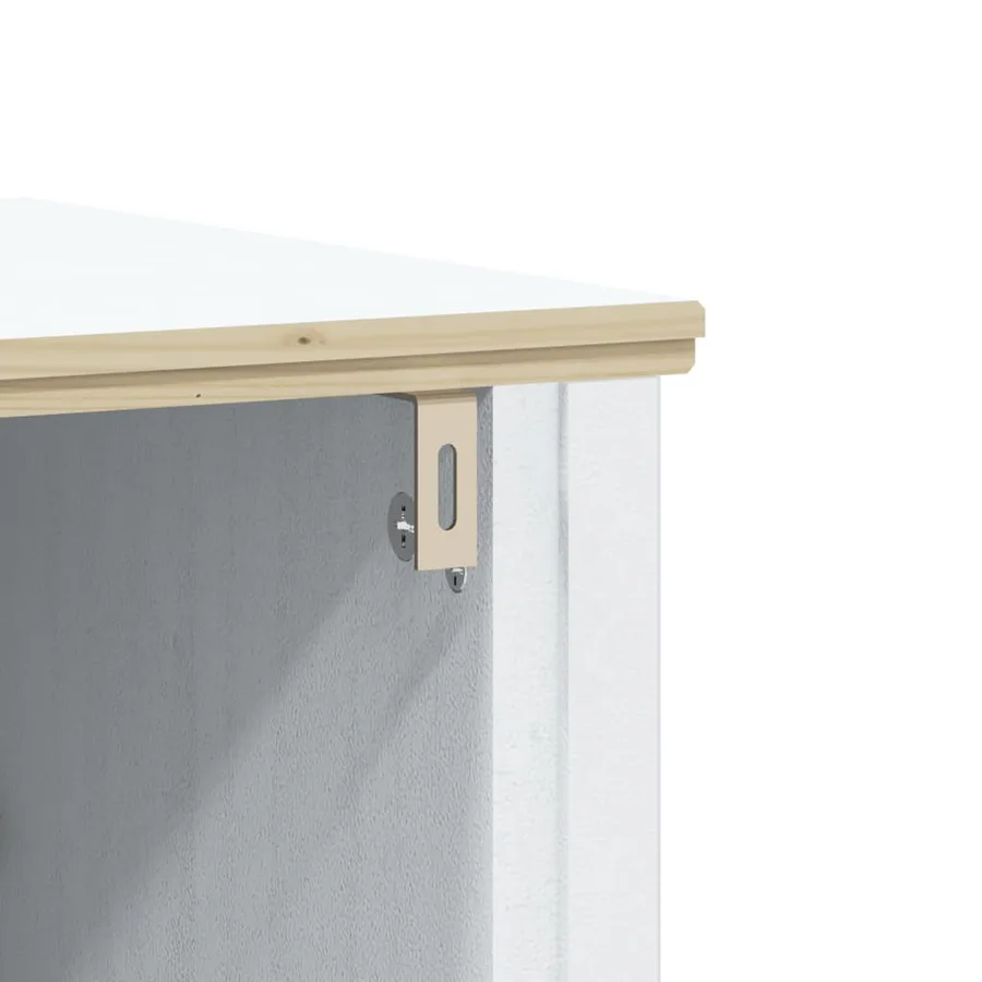Meubles de salle de bain 2 pcs BERG blanc bois de pin massif - 5