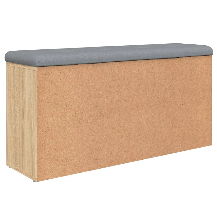 Banc à chaussures chêne sonoma 102x32x50 cm bois d'ingénierie - 7