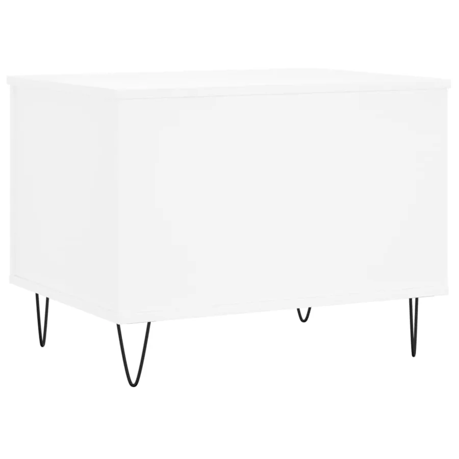 Table basse Blanc 60x44,5x45 cm Bois d'ingénierie - 8