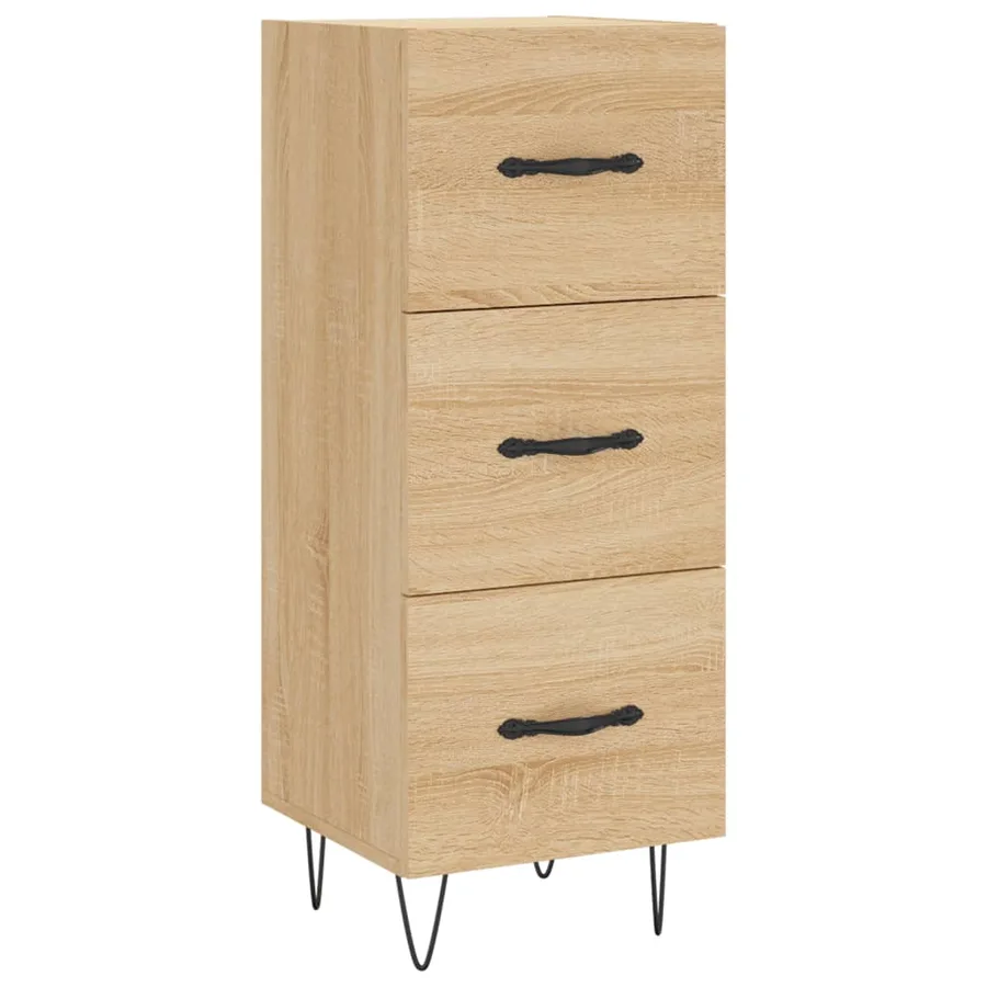 Buffet haut Chêne sonoma 34,5x34x180 cm Bois d'ingénierie - 7