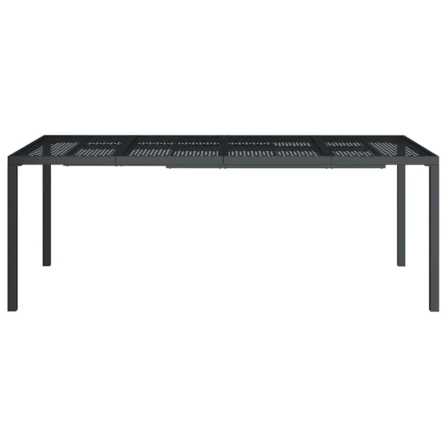 Table de jardin anthracite 200x100x72 cm acier - 3