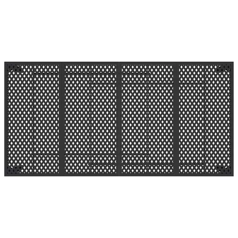 Table de jardin anthracite 200x100x72 cm acier - 5