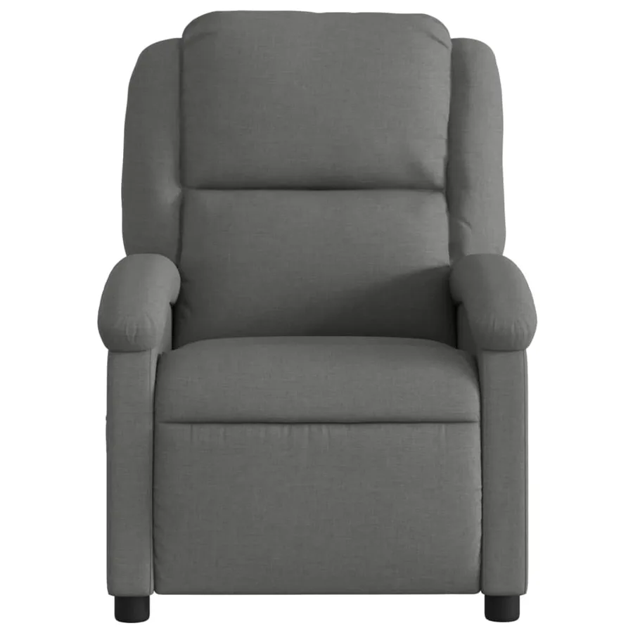 Fauteuil inclinable gris foncé tissu - 6