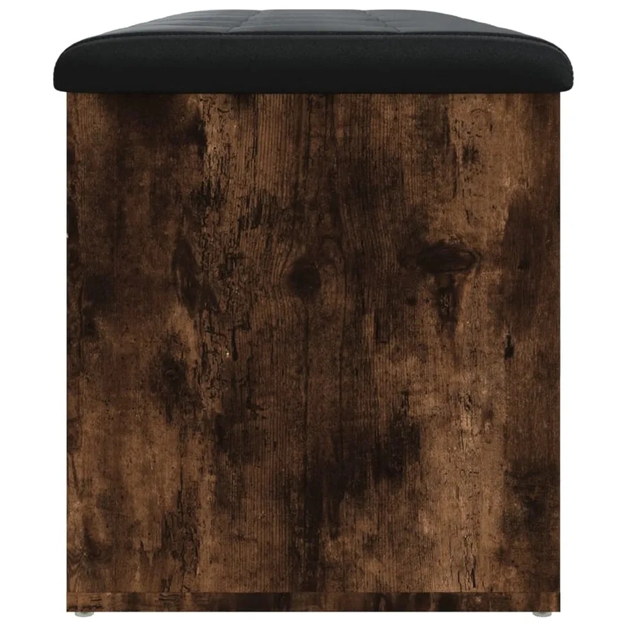 Banc de rangement chêne fumé 102x42x45 cm bois d'ingénierie - 7
