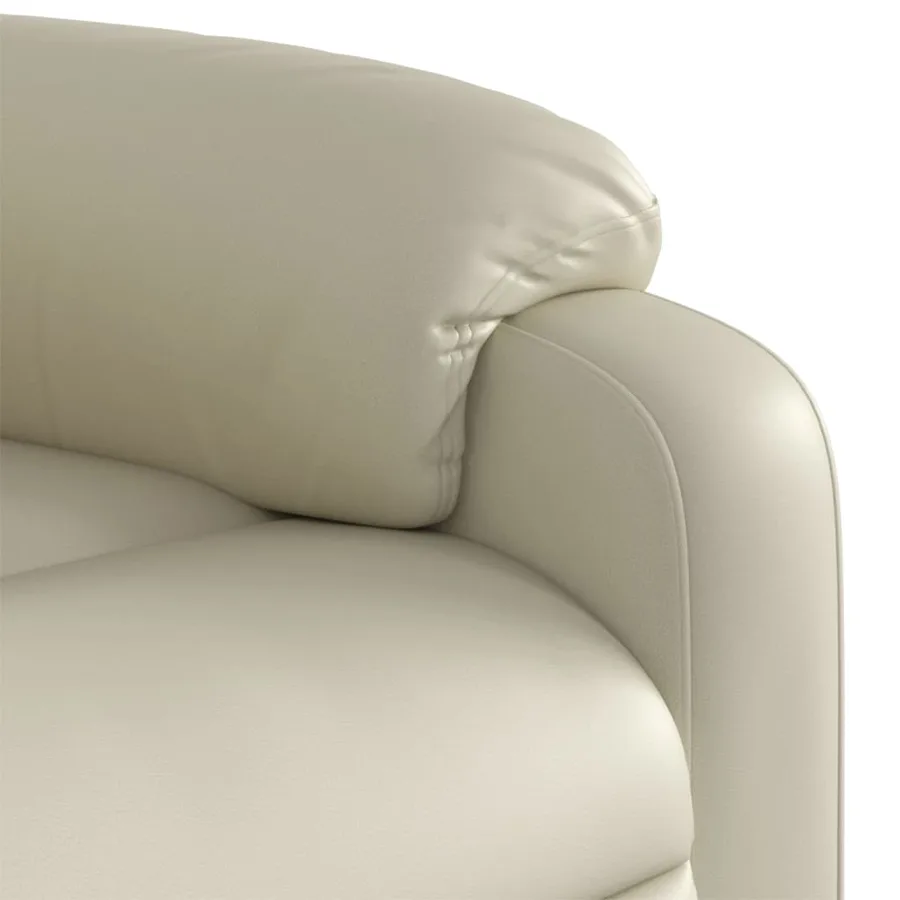 Fauteuil inclinable Crème Similicuir - 8