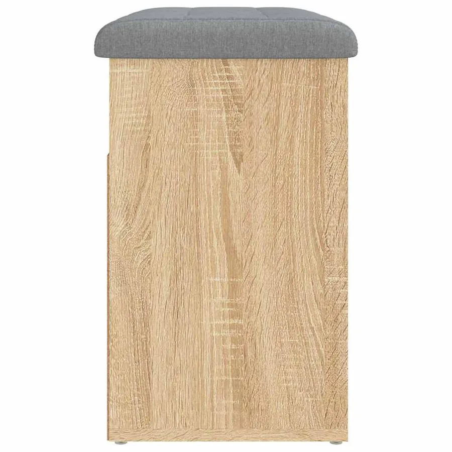Banc à chaussures chêne sonoma 62x32x50 cm bois d'ingénierie - 7