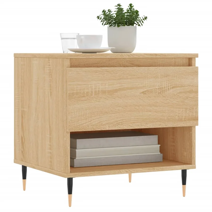 Tables basses 2 pcs chêne sonoma 50x46x50 cm bois d'ingénierie - 3