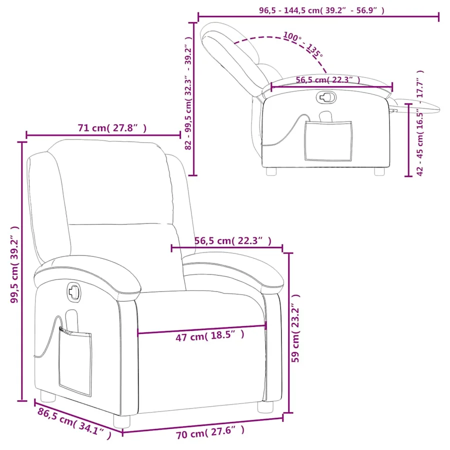 Fauteuil inclinable de massage vert foncé velours - 12