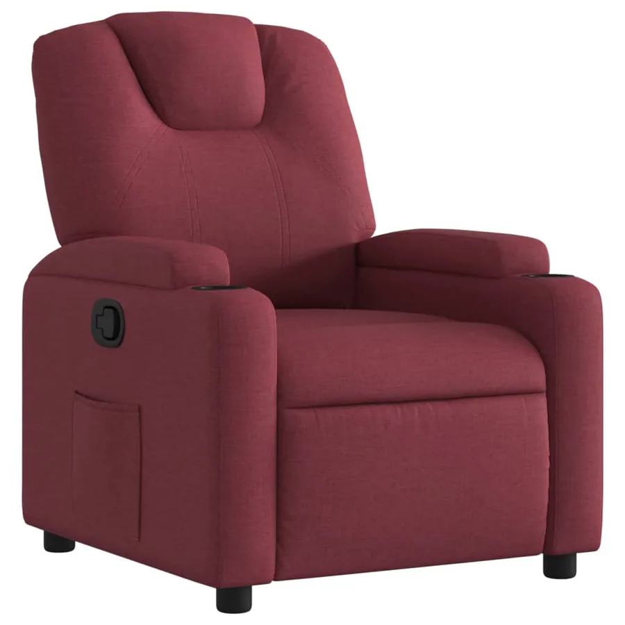 Fauteuil inclinable Rouge bordeaux Tissu - 2