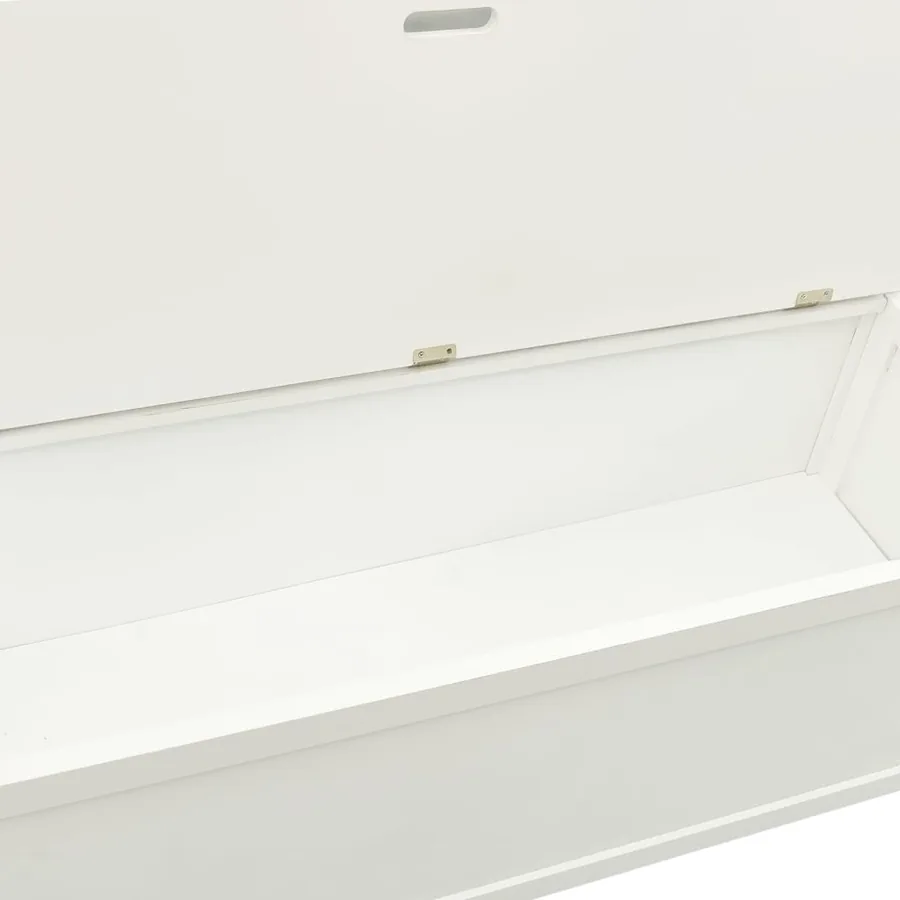 Banc Blanc 107x45x75,5 cm Bois de sapin solide - 8
