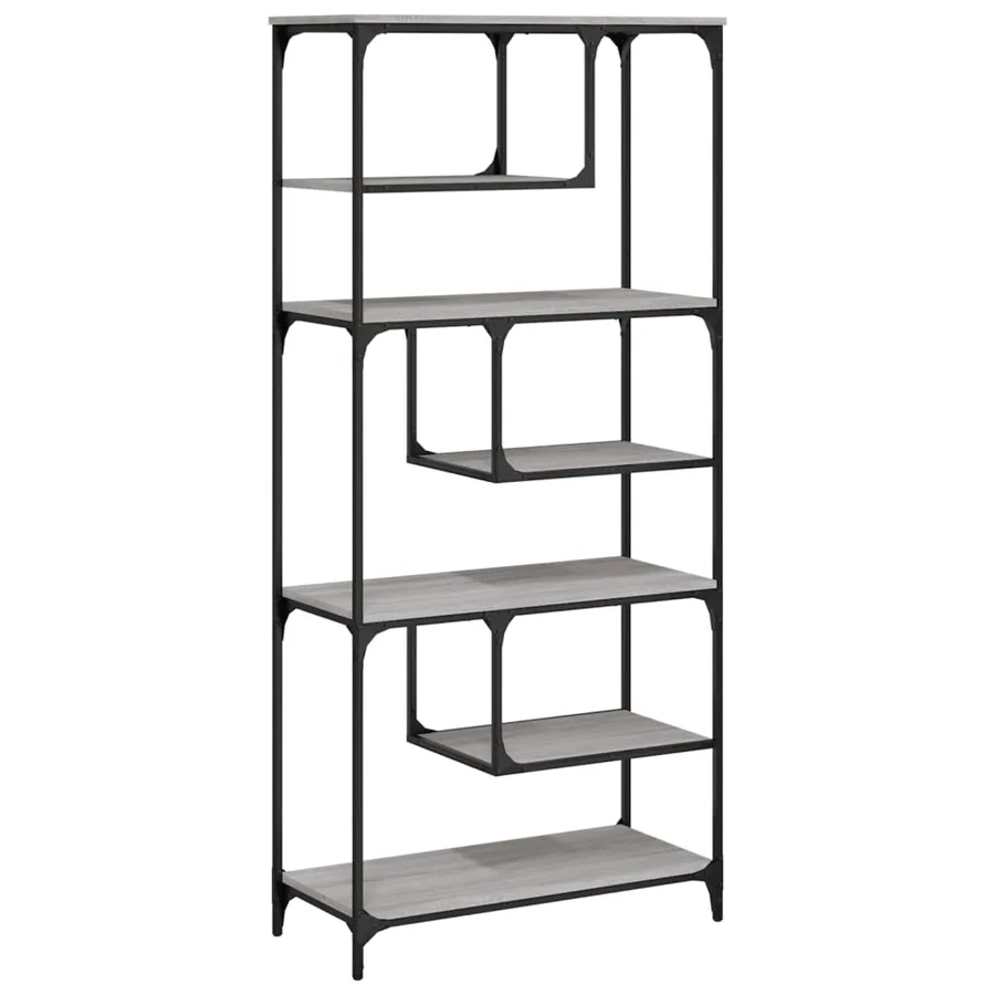Bibliothèque sonoma gris 81x36x176 cm bois d'ingénierie - 2