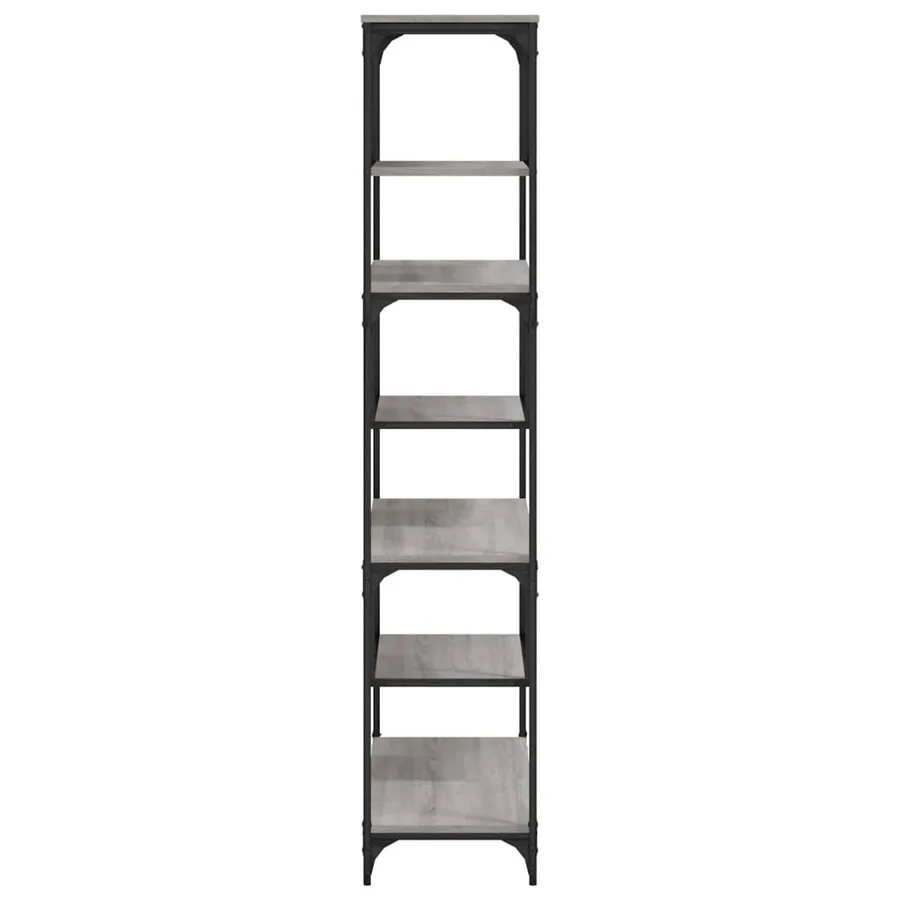 Bibliothèque sonoma gris 81x36x176 cm bois d'ingénierie - 4