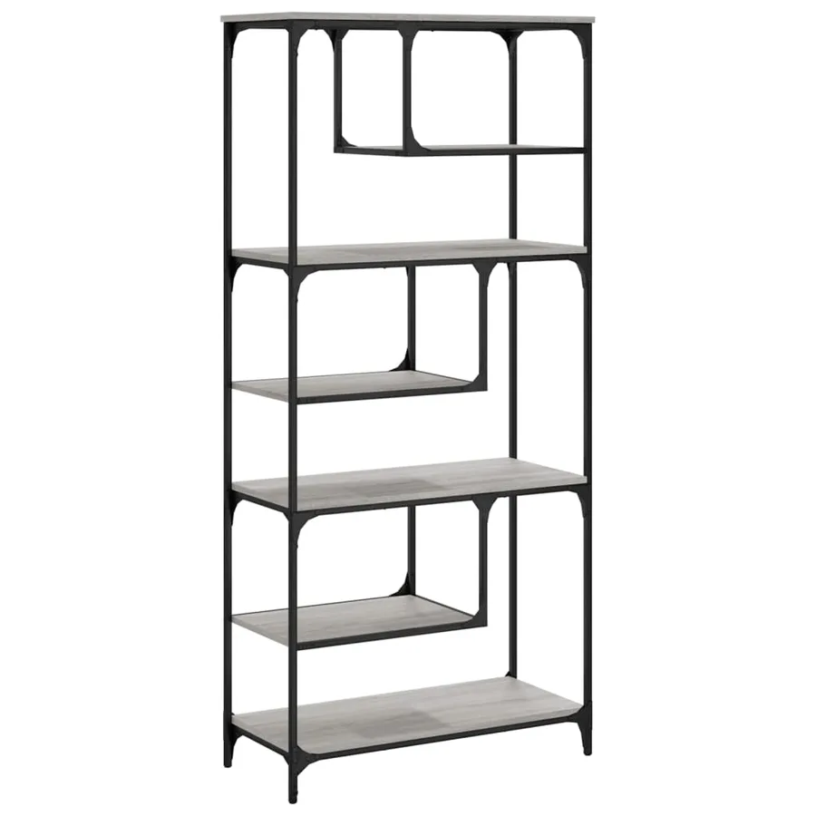 Bibliothèque sonoma gris 81x36x176 cm bois d'ingénierie - 6