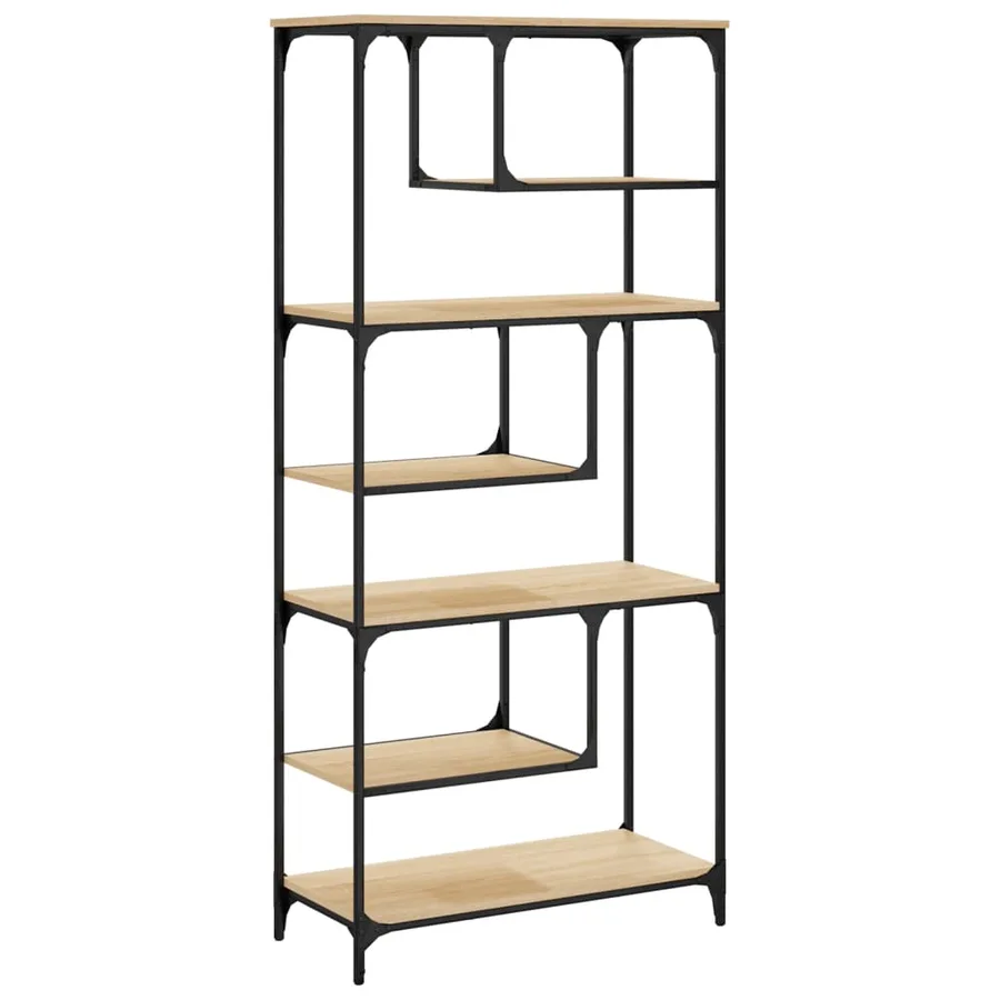 Bibliothèque chêne sonoma 81x36x176 cm bois d'ingénierie - 6