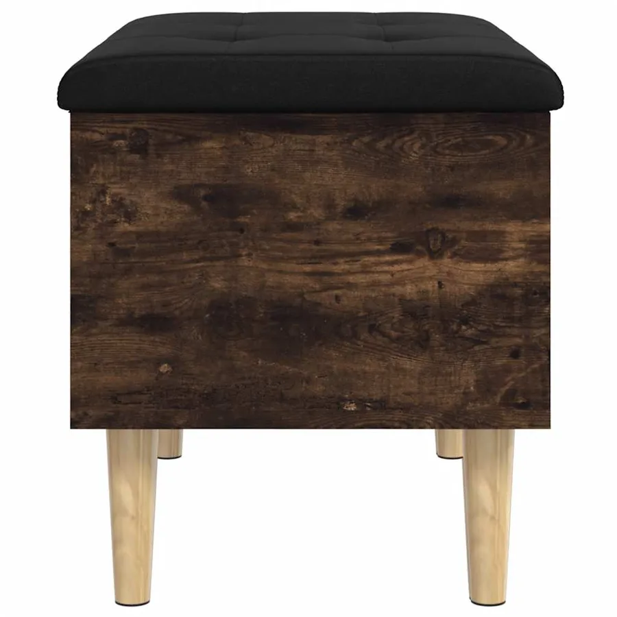 Banc de rangement chêne fumé 62x42x46 cm bois d'ingénierie - 6