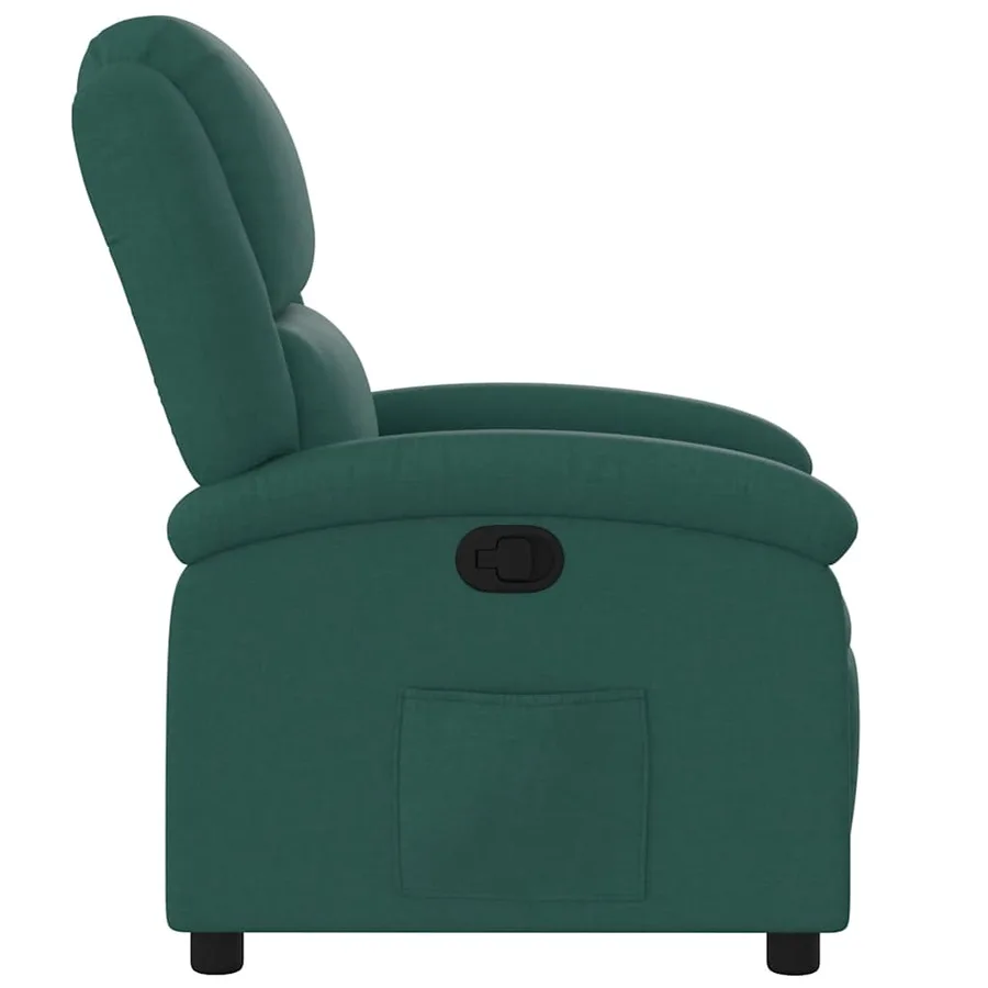 Fauteuil inclinable Vert foncé Tissu - 4