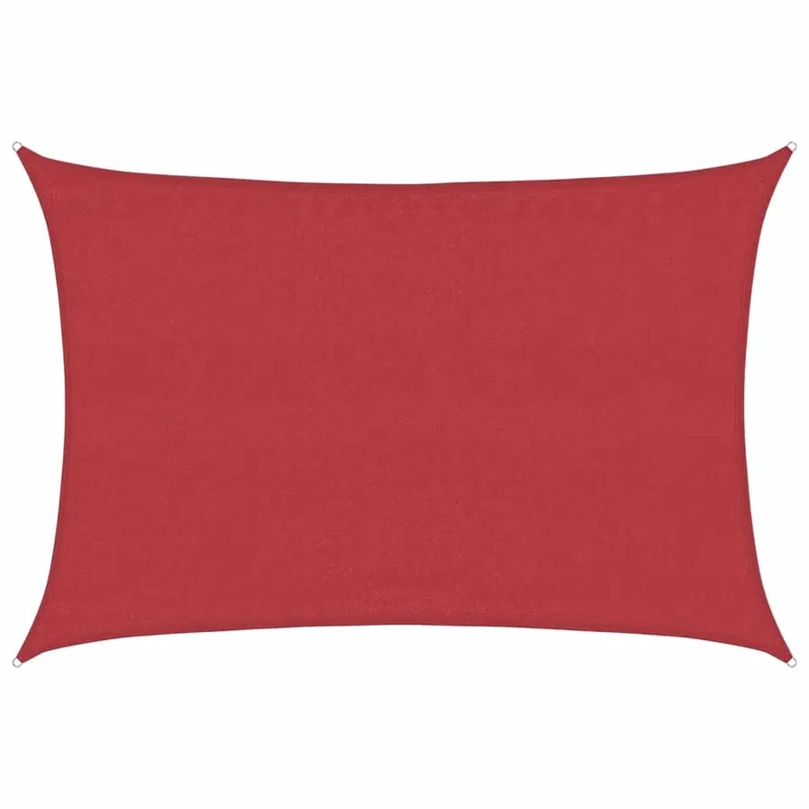 Voile d'ombrage 160 g/m² Rouge 4x6 m PEHD - 2