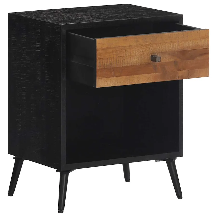Table de chevet 40x30x50 cm bois massif de teck - 2