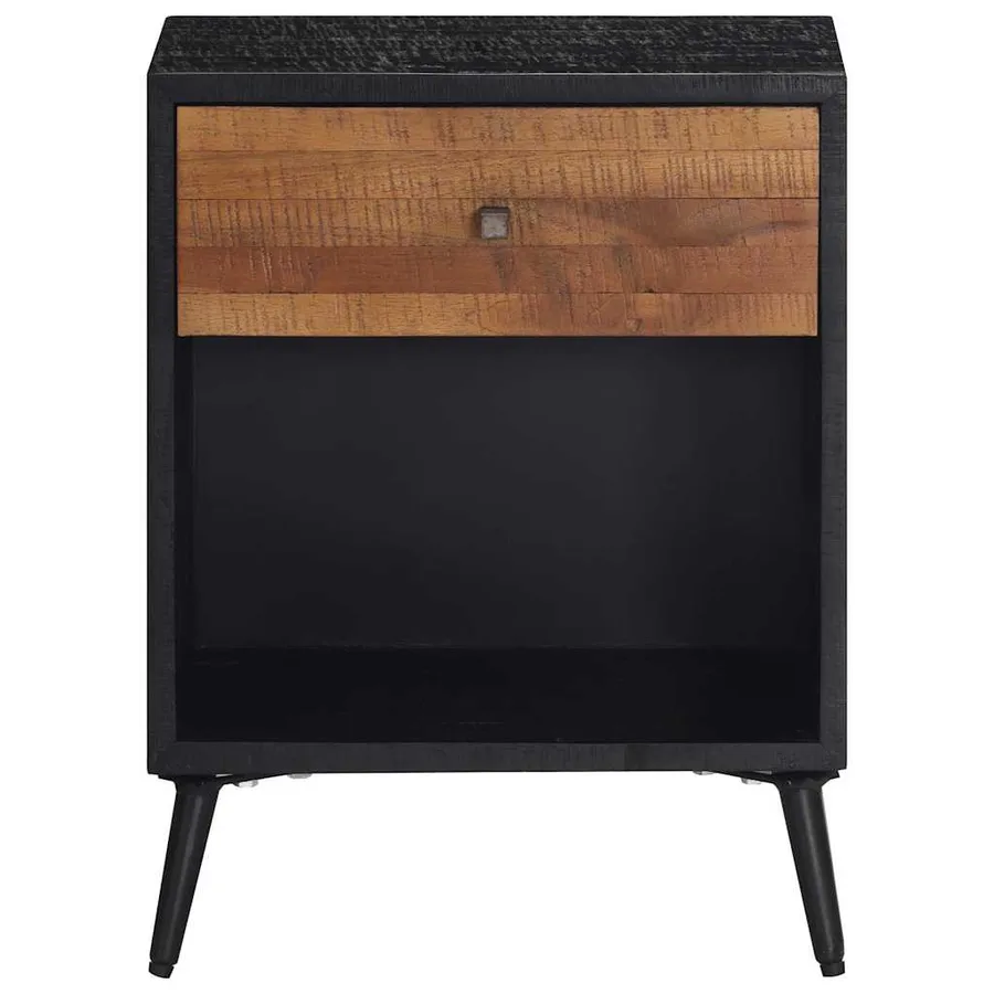Table de chevet 40x30x50 cm bois massif de teck - 4