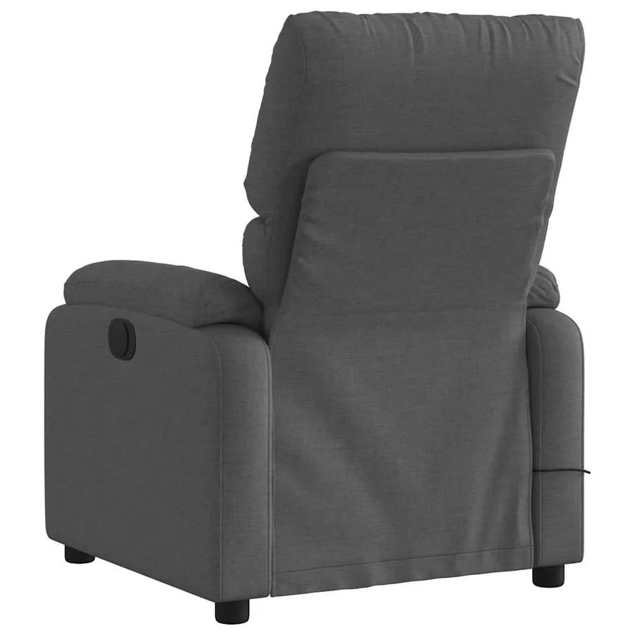 Fauteuil de massage inclinable Gris foncé Tissu - 7