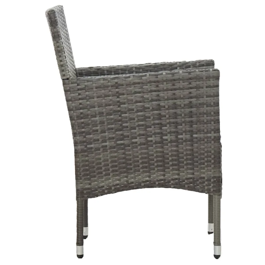 Ensemble à manger de jardin 11 pcs résine tressée gris - 5