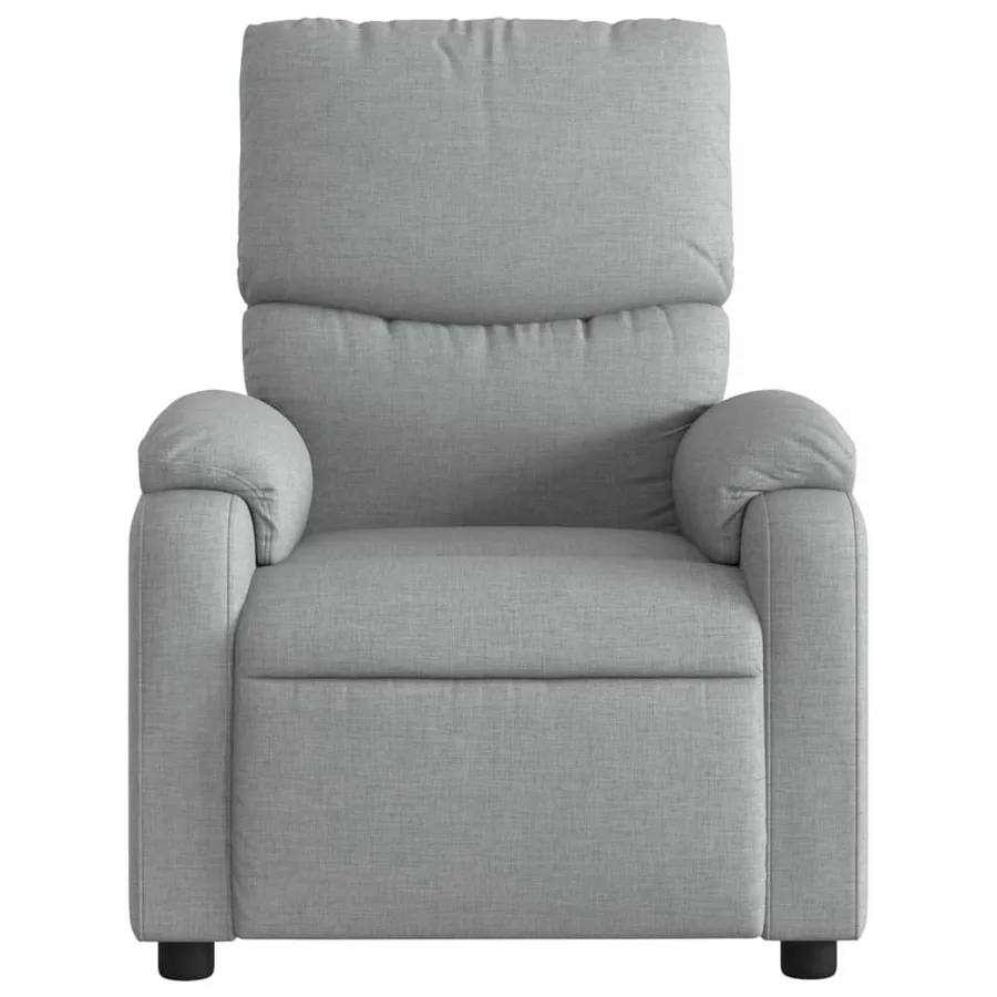 Fauteuil de massage inclinable gris clair tissu - 7