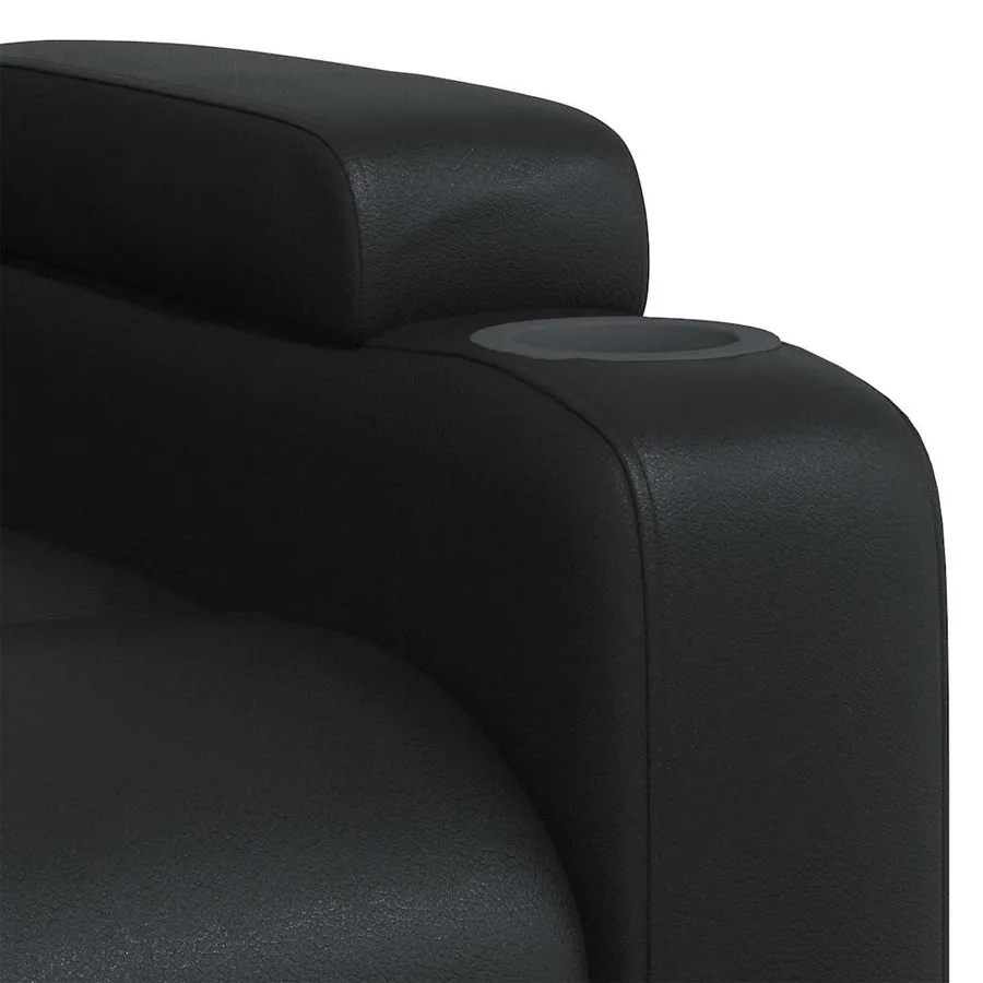 Fauteuil inclinable en similicuir noir - 9
