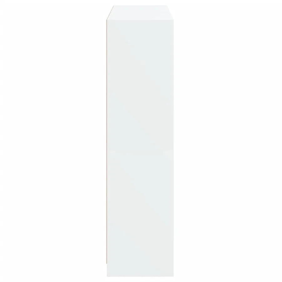 Bibliothèque avec portes blanc 136x37x142 cm bois d'ingénierie - 8