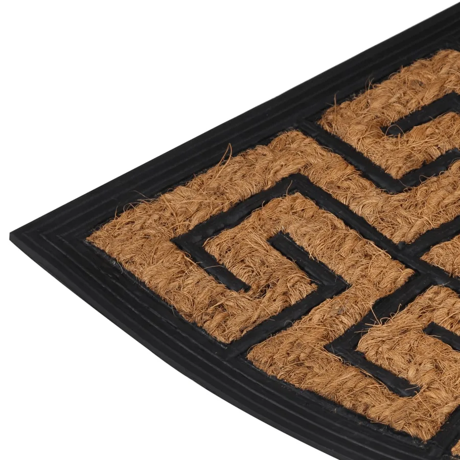 Tapis de porte demi-rond 45x75 cm caoutchouc et fibre de coco - 4