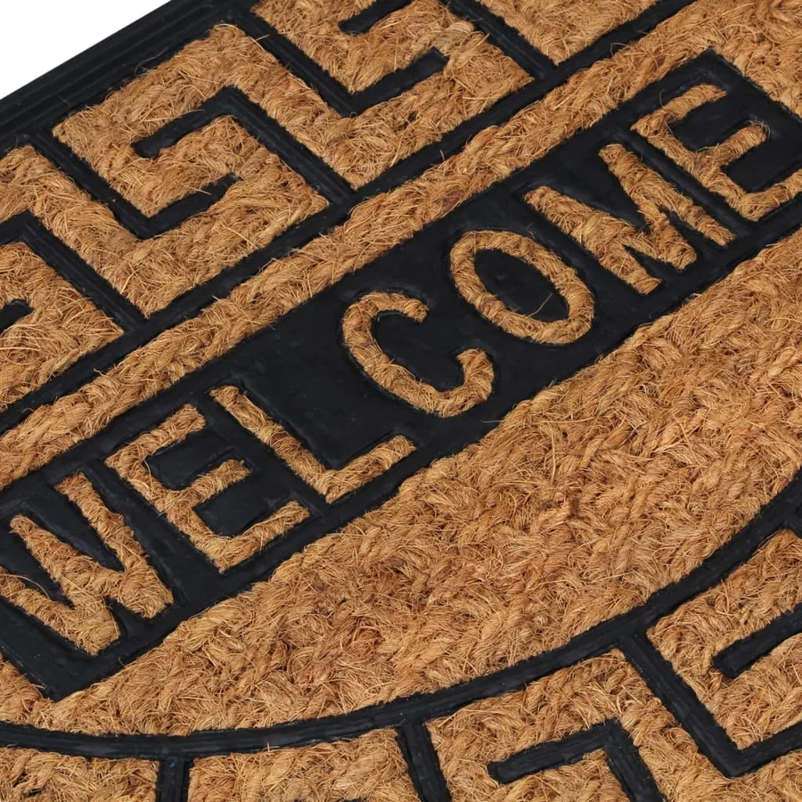 Tapis de porte demi-rond 45x75 cm caoutchouc et fibre de coco - 5